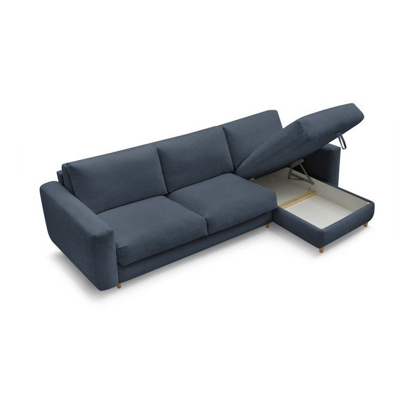 Tamsiai mėlynos spalvos kampinė sofa Nouveau Cocoone – Bobochic Paris-image-3