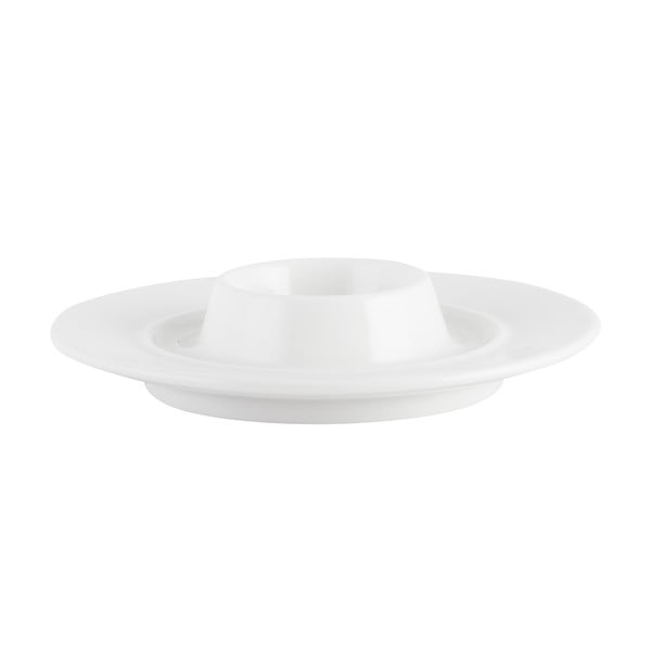 Balta porcelianinė kiaušinių lėkštė Mikasa Ridget
