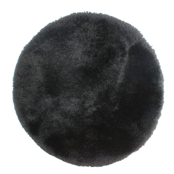 Apvalus juodas kilimas "Flair Rugs Pearl", 150 cm