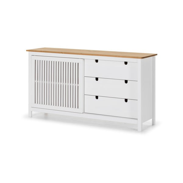 Balta medinė komoda Marckeric Bruna-image-3