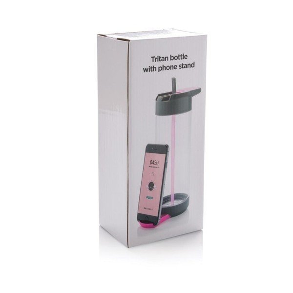 Rožinės spalvos buteliukas su telefono laikikliu XD dizainas, 700 ml-image-4