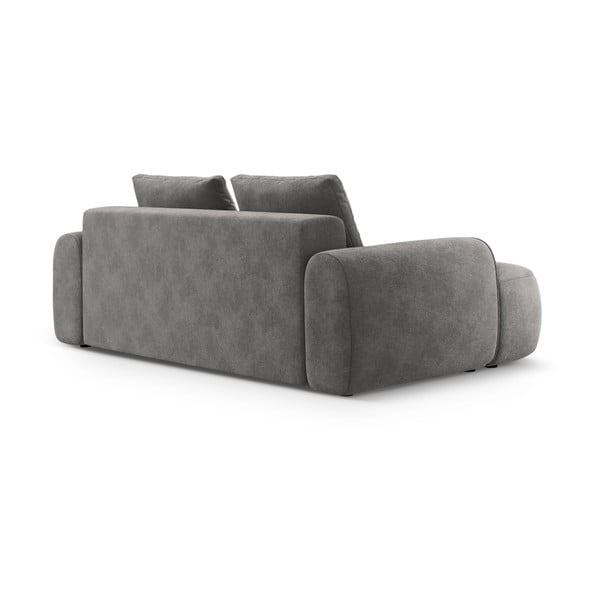 Pilkos spalvos iš velveto sofa 200 cm Linz – Cosmopolitan Design-image-3