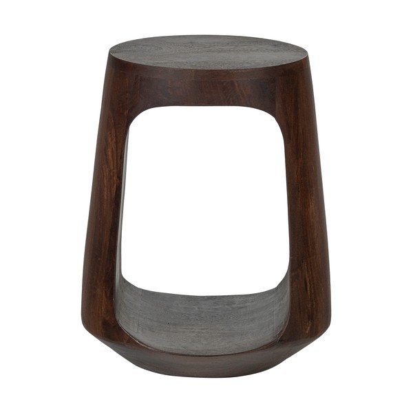 Apvalios formos šoninis stalas iš mango masyvo ø 33 cm Bayo – WOOOD