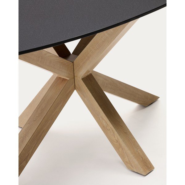 Valgomojo stalas su stikliniu stalviršiu 100x200 cm Argo – Kave Home-image-3