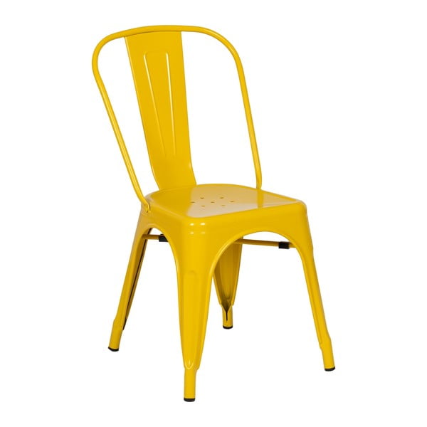 Iš metalo valgomojo kėdės geltonos spalvos 2 vnt. – Ixia