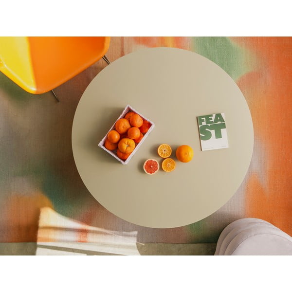 Apvalios formos kavos staliukas baltos spalvos ø 100 cm Pausa – Really Nice Things-image-3