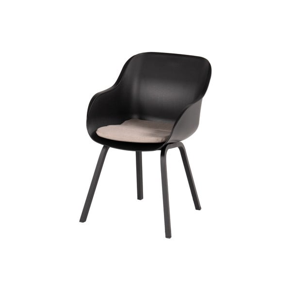 Plastikinės sodo kėdės juodos spalvos 2 vnt. Le Soleil Element – Hartman