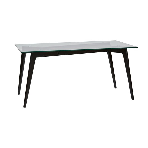 Valgomojo stalas juodomis kojomis "Marckeric Janis", 160 x 90 cm