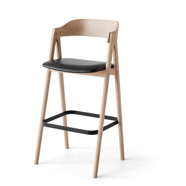 Baro kėdė su odine sėdyne Findahl by Hammel Mette, aukštis 104 cm