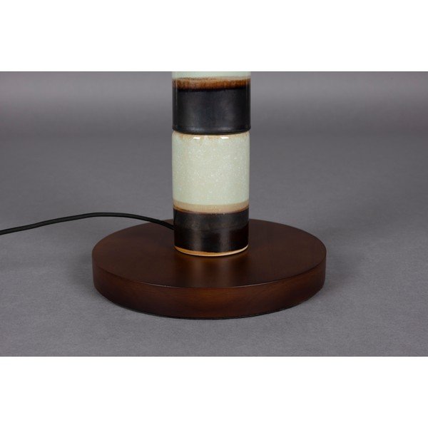 Tamsiai rudos spalvos/šalavijo spalvos pastatomas šviestuvas (aukštis 143 cm) su tekstiliniu gaubtu Vertigo – Dutchbone-image-4