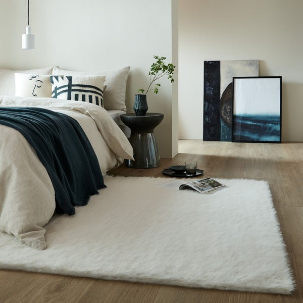Sintetinė oda ir kailis baltos spalvos 160x230 cm Alpine Faux Fur – Flair Rugs-image-1