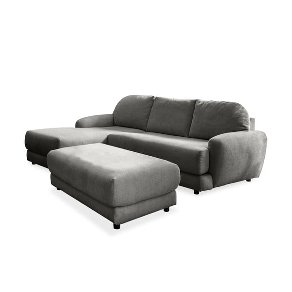 Pilka kampinė sofa-lova (kairysis kampas) Comfy Claude - Miuform