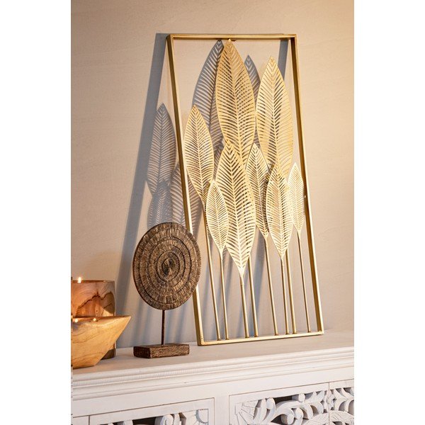 Iš metalo didelio formato sieninė dekoracija 52,5x95 cm Adhira – Bizzotto-image-2