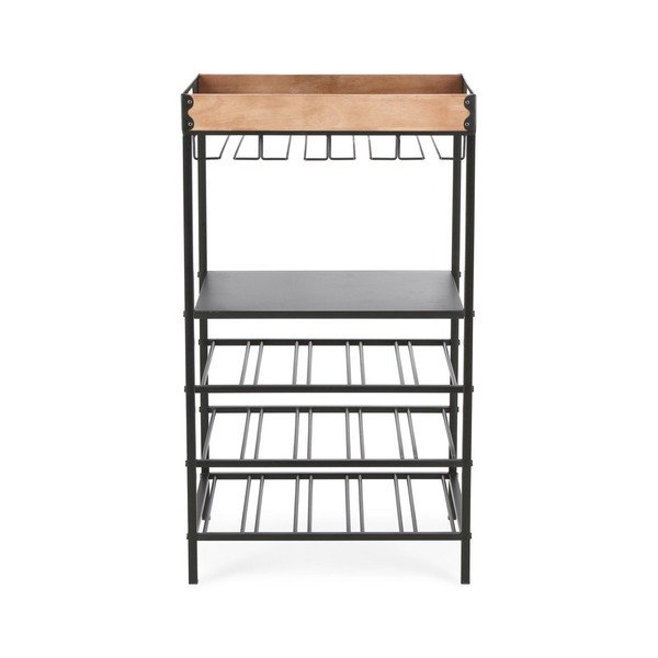 Juodos spalvos iš metalo vyno spintelė butelių skaičius 15, 48,5x84,5x34 cm Isaac – Yes Everyday