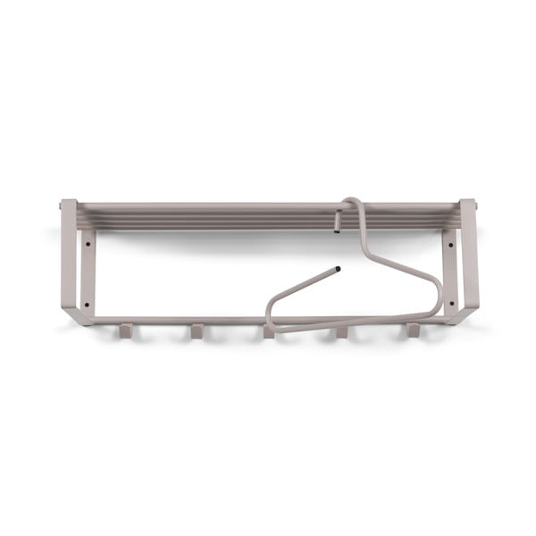 Taupe spalvos iš metalo sieninė lentyna su lentyna 70 cm Rex – Spinder Design-image-2