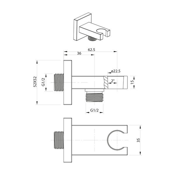Iš žalvario dušo antgalio dalis blizgios sidabrinės spalvos – Sapho-image-1