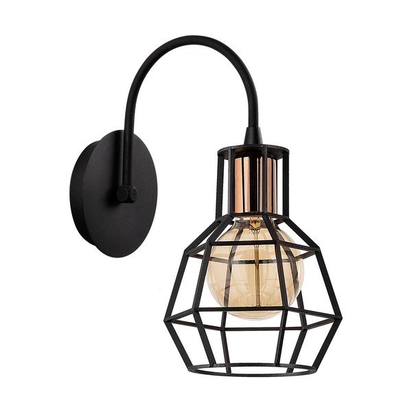 Sieninė lempa juodos spalvos/bronzinės spalvos ø 17 cm Kapadokya – Opviq lights-image-2