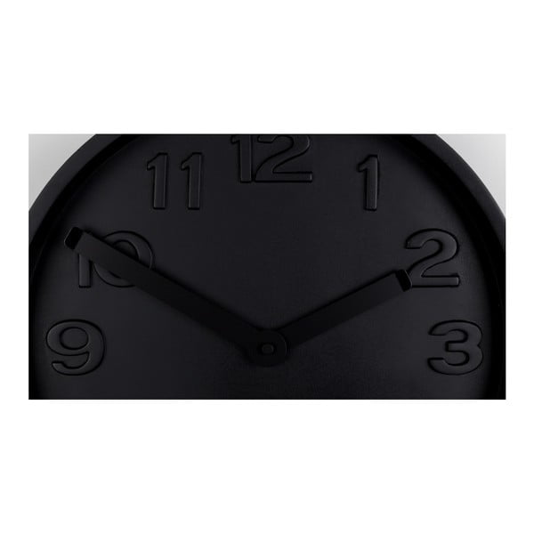 Juodas betoninis sieninis laikrodis su juodomis rodyklėmis Zuiver Concrete-image-3