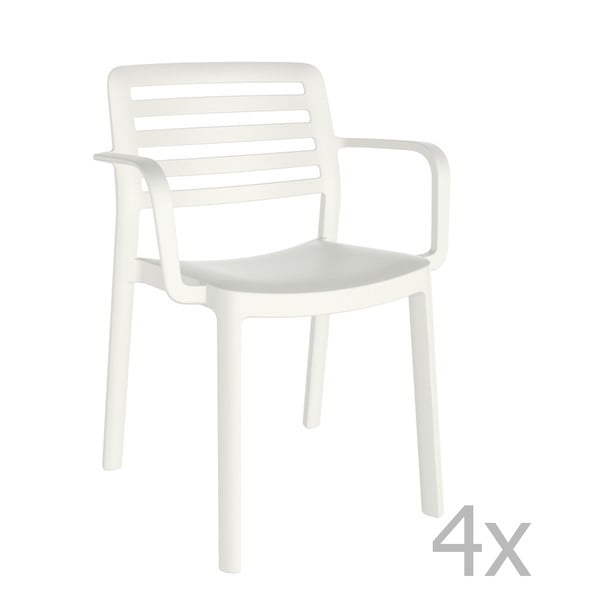 4 baltų sodo kėdžių rinkinys "Resol Wind