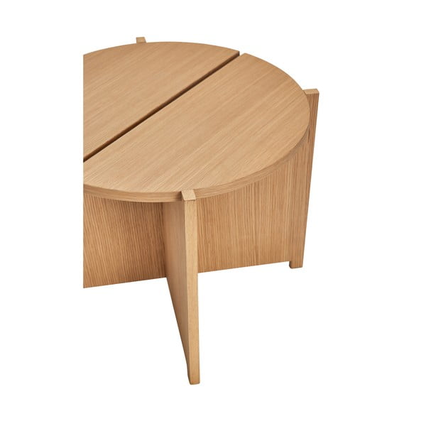 Apvalios formos šoninis stalas iš ąžuolo ø 55 cm Dash – Hübsch-image-4