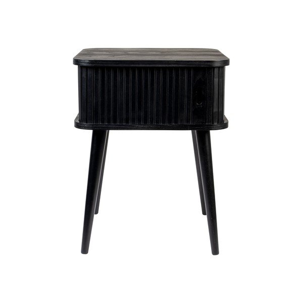 Juodos spalvos naktinis staliukas iš uosio Barbier – Zuiver