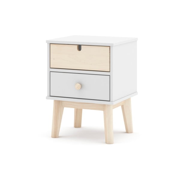 Baltas vaikiškas naktinis staliukas Estefania - Marckeric-image-3
