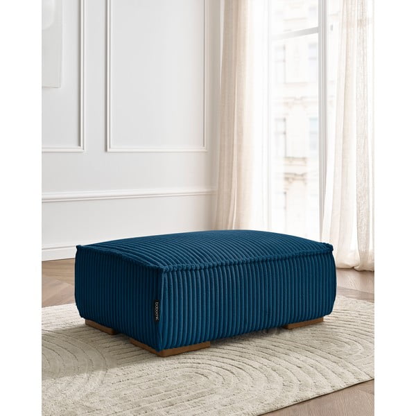 Mėlynos spalvos iš kordinio velveto taburetė Chelsea – Bobochic Paris-image-1