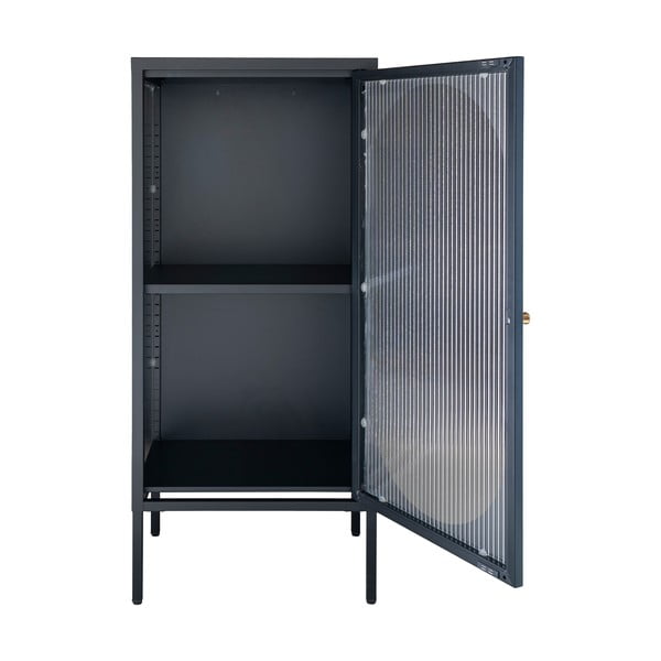 Iš metalo vitrina juodos spalvos 50x110 cm Adelaide – House Nordic-image-2