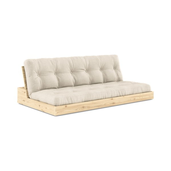 Sulankstoma sofa iš lino pilkos spalvos/smėlio spalvos 196 cm Base – Karup Design