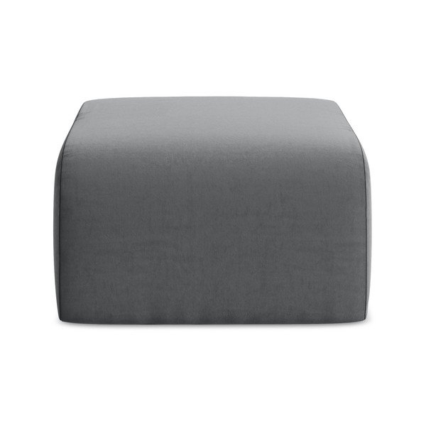 Pilkos spalvos taburetė iš velveto Lani – Makamii-image-2