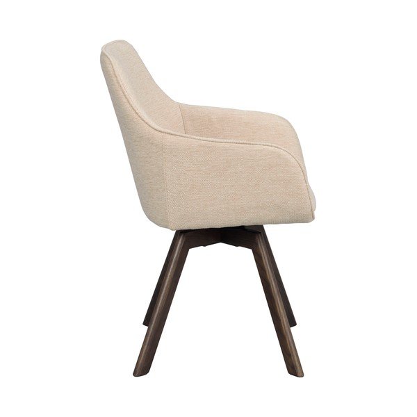 Smėlio spalvos iš audinio valgomojo kėdžių komplektas 2 vnt. Alison – Rowico-image-2