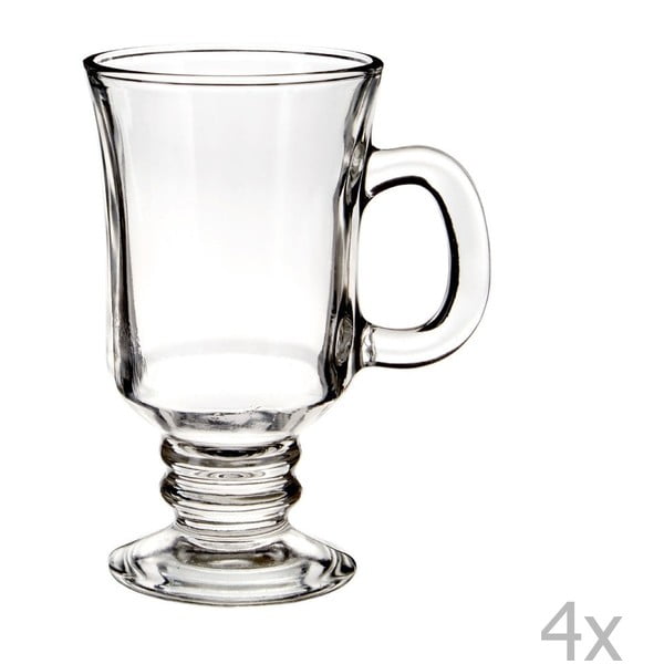 4 airiškos kavos stiklinių rinkinys Premier Housewares, 230 ml