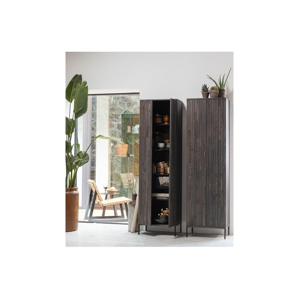 Rudos spalvos drabužių spinta iš uosio 60x210x42 cm Gravure – WOOOD-image-4