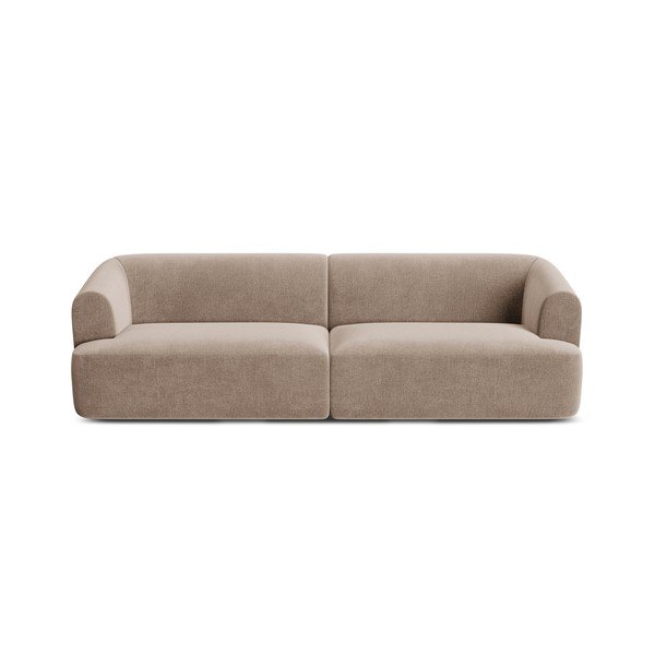 Šviesiai rudos spalvos sofa iš velveto 255 cm Campi – Cosmopolitan Design-image-3