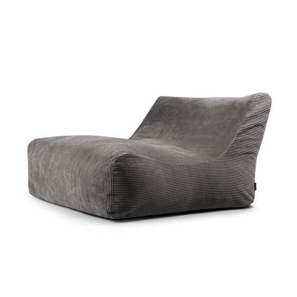Tamsiai pilkos spalvos iš kordinio velveto sėdmaišis Sofa Lounge – SLOWDOWN