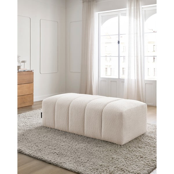 Baltos spalvos iš boucle taburetė Annecy – Bobochic Paris-image-1