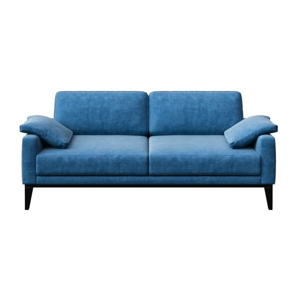 Mėlyna dvivietė sofa su medinėmis kojomis MESONICA Musso Regular
