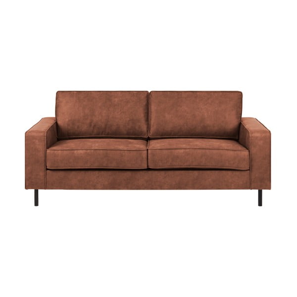 Rudos spalvos dirbtinės odos sofa Actona Jesolo, 193 cm