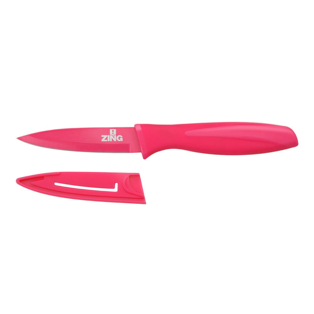 Rožinis pjaustymo peilis su dangteliu Premier Housewares Zing