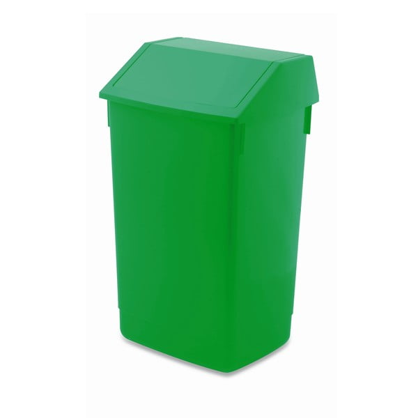Žalia atliekų dėžė su atlenkiamu dangčiu Addis, 41 x 33,5 x 68 cm