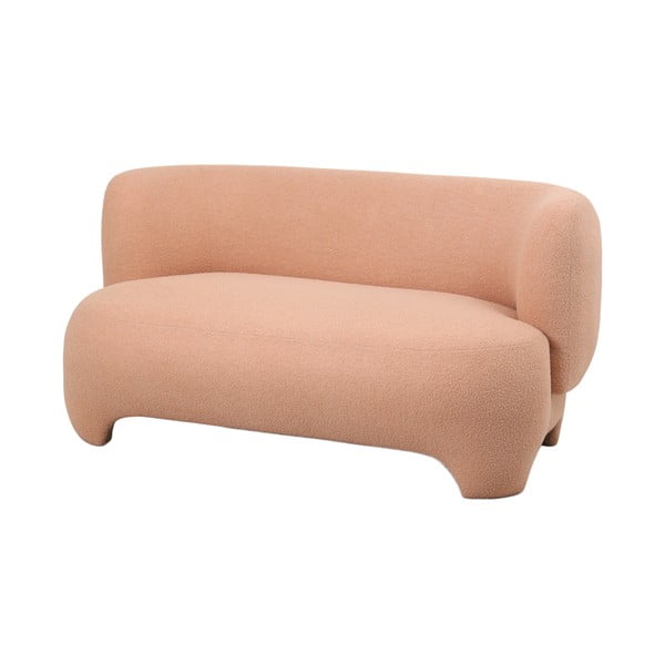 Iš boucle sofa smėlio spalvos/šviesiai rudos spalvos 142 cm Ardor – Leitmotiv-image-1