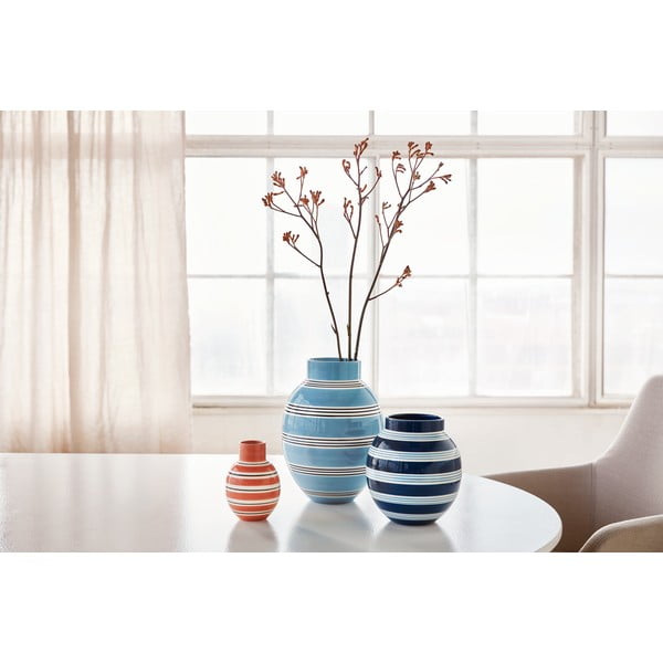 Mėlyna keraminė vaza Kähler Design Nuovo, aukštis 30 cm-image-4