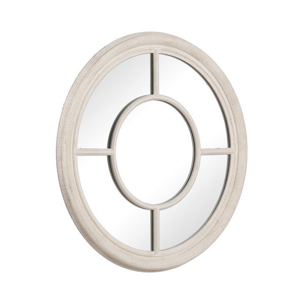 Sieninis veidrodis su medžio masyvo rėmu ø 79 cm Paula – Ixia-image-2