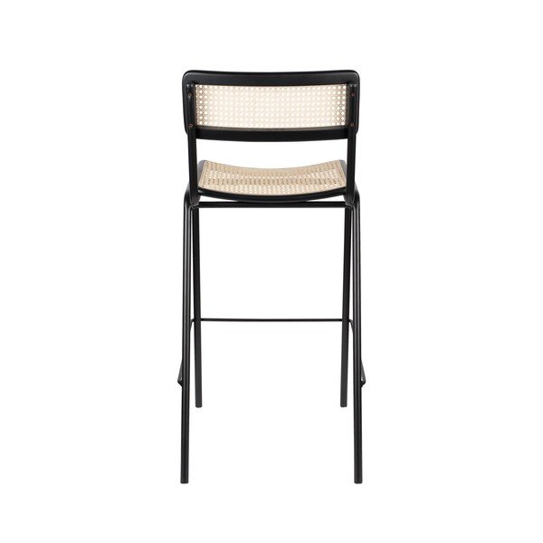 2 juodos rotango baro kėdės 106 cm Jort - Zuiver-image-4