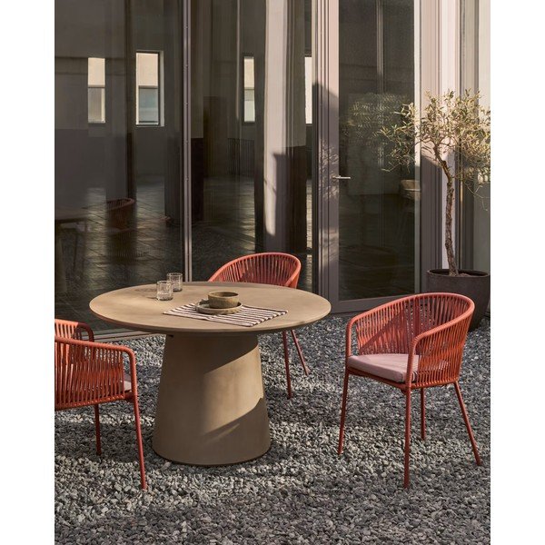 Betoninis lauko valgomojo stalas Kave Home Itai, ⌀ 120 cm-image-1