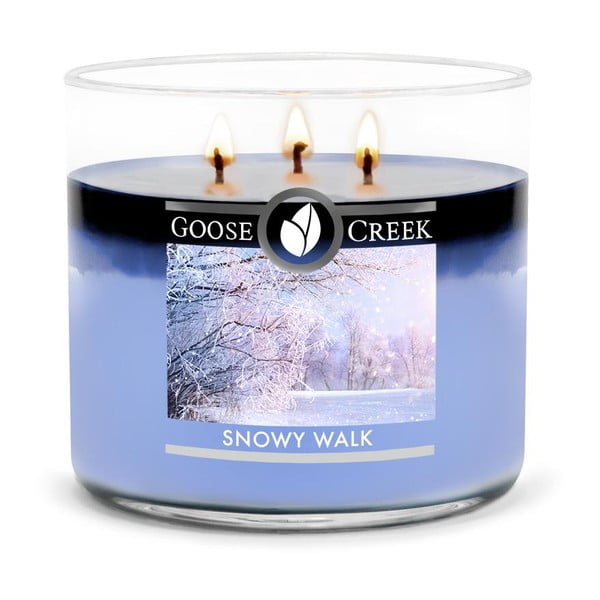 "Goose Creek Snowy Walk" kvapioji žvakė stikliniame indelyje, 35 valandų degimo trukmė