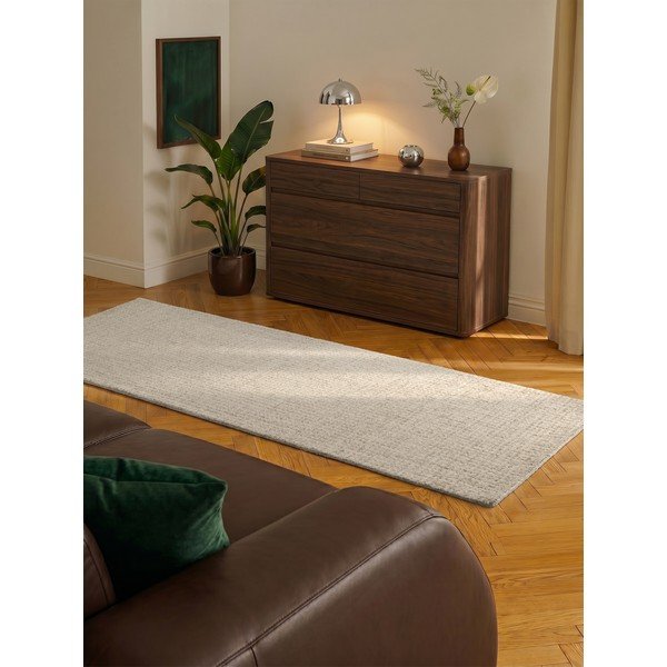 Smėlio spalvos iš vilnos kilimas 80x250 cm Eloise – Hanse Home-image-2