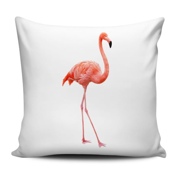Balta pagalvėlė Home de Bleu Flamingo, 43 x 43 cm