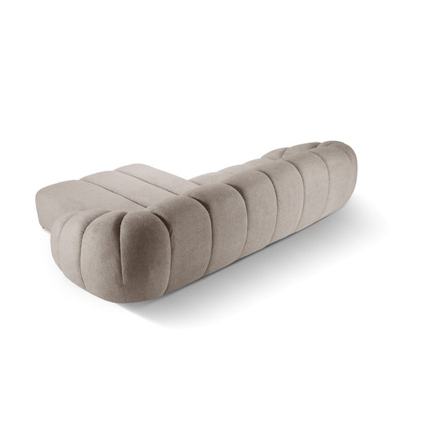 Kampinė sofa smėlio spalvos (su dešiniuoju kampu) Diana – Micadoni -image-3