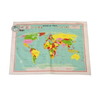 Medvilninis rankšluostis Rex London World Map, 50 x 70 cm